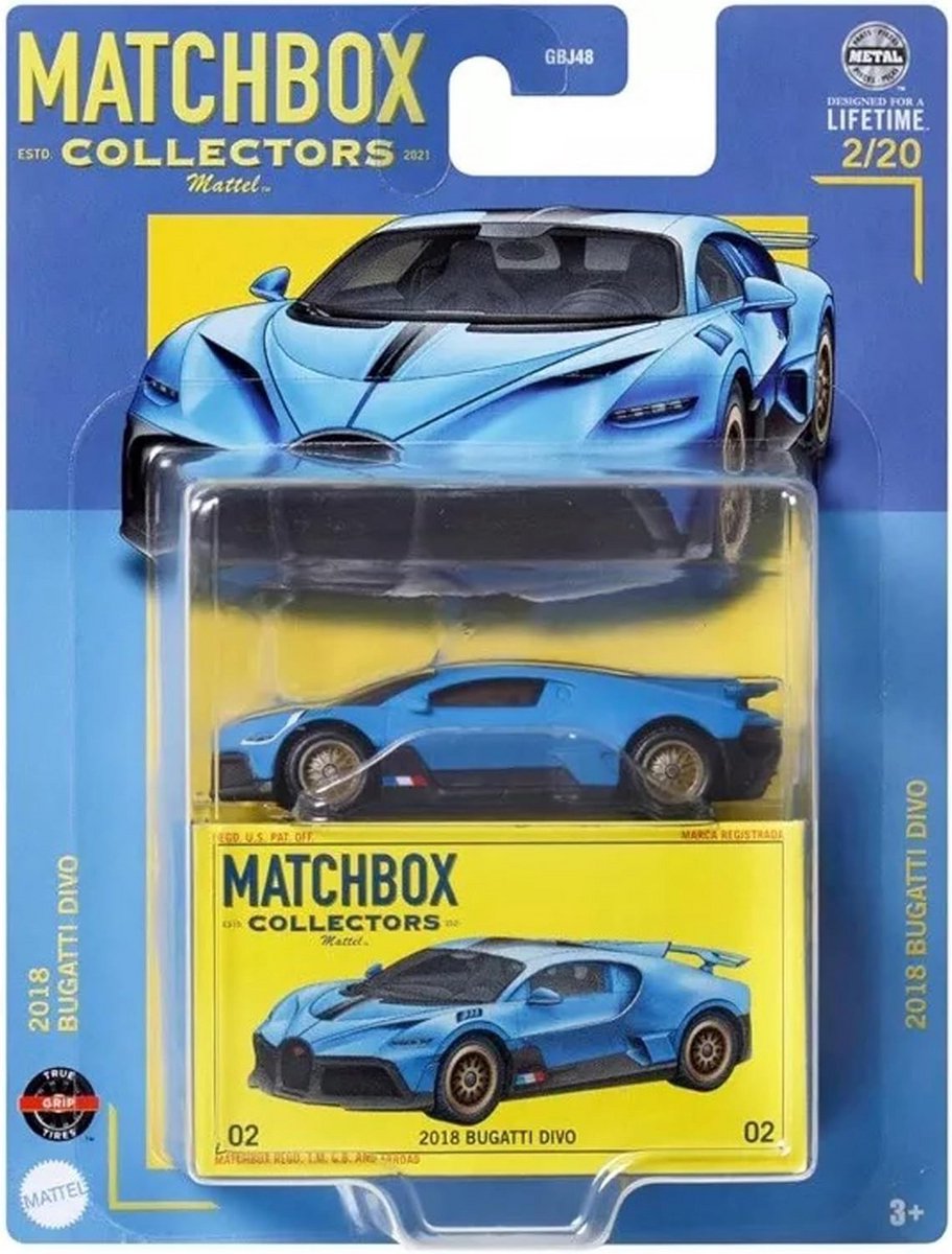 Matchbox Bugatti Divo Diecast Modelauto Verzamelobject 2018