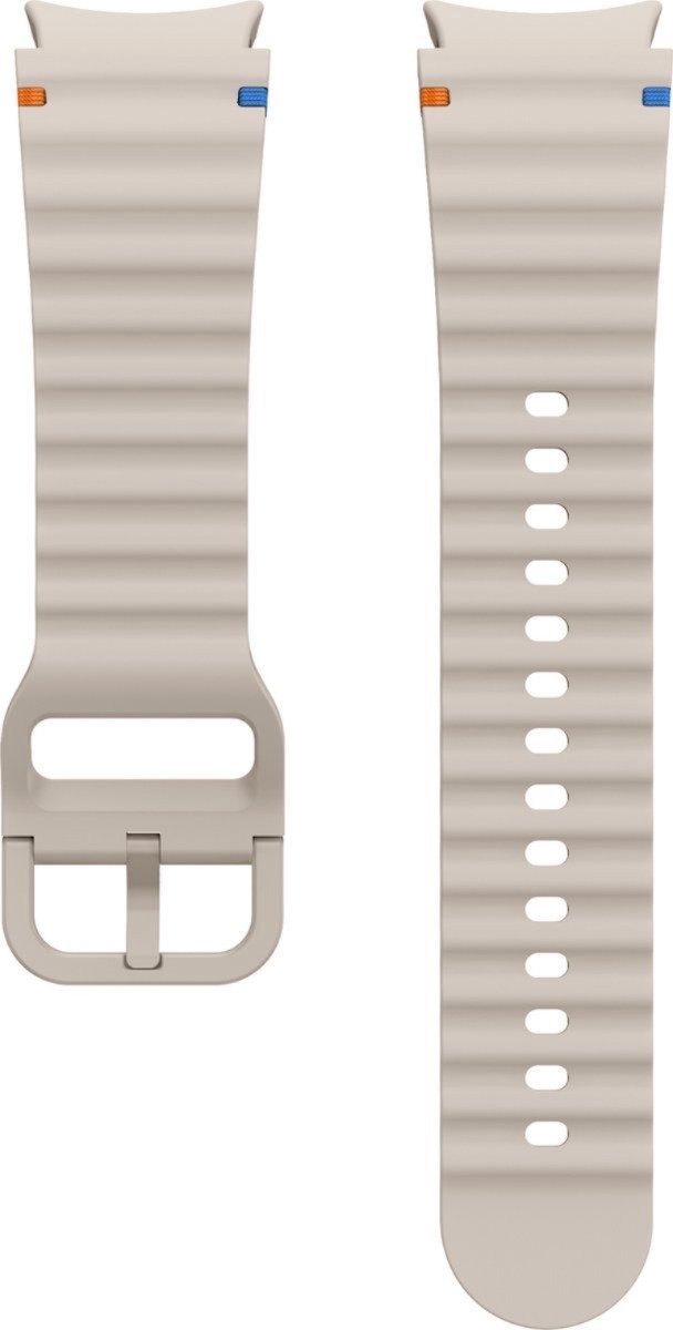 Scoby - Smartwatch bandje - Siliconen band - Horlogeband - Watch Strap - Geschikt voor Samsung Galaxy Watch 7 - 40 & 44mm - Beige
