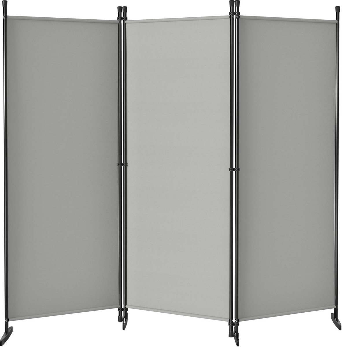 Froadp 3 grote kamerschermen 240x180cm scheidingswand, kamerverdeler, polyester scheidingswand, lichtgrijs, geschikt voor slaapkamers en woonkamers