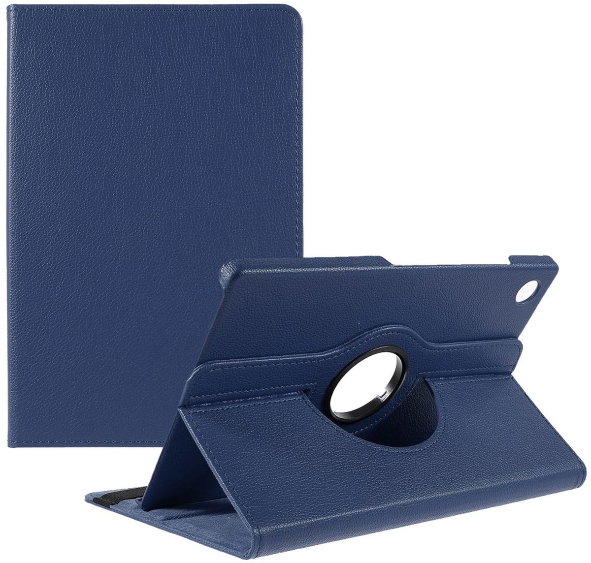 Hoes 360° Draaibare Book Case Paars Geschikt voor Samsung Galaxy Tab A9 Blauw