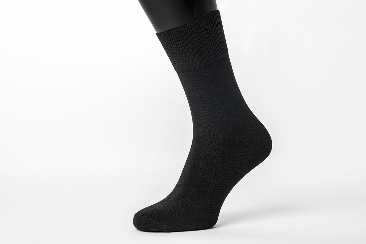 Reflexwear Diabetes sokken - dun - zwart - Schoenmaat: 47-50