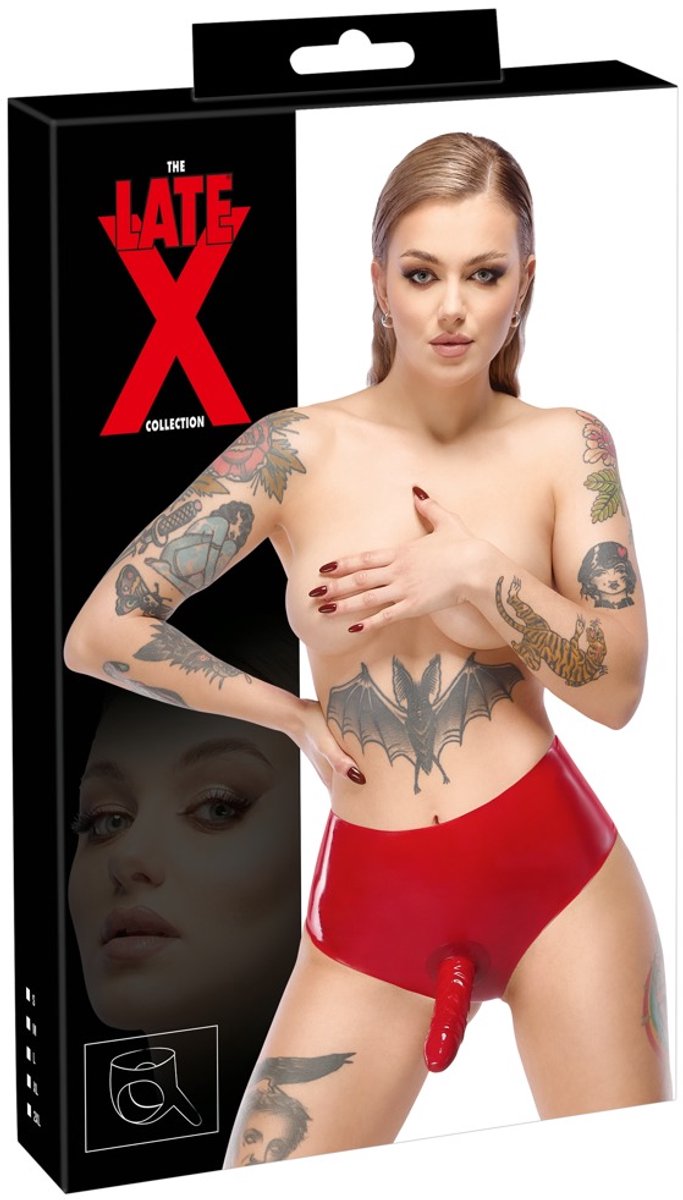 Latex Briefs red XL