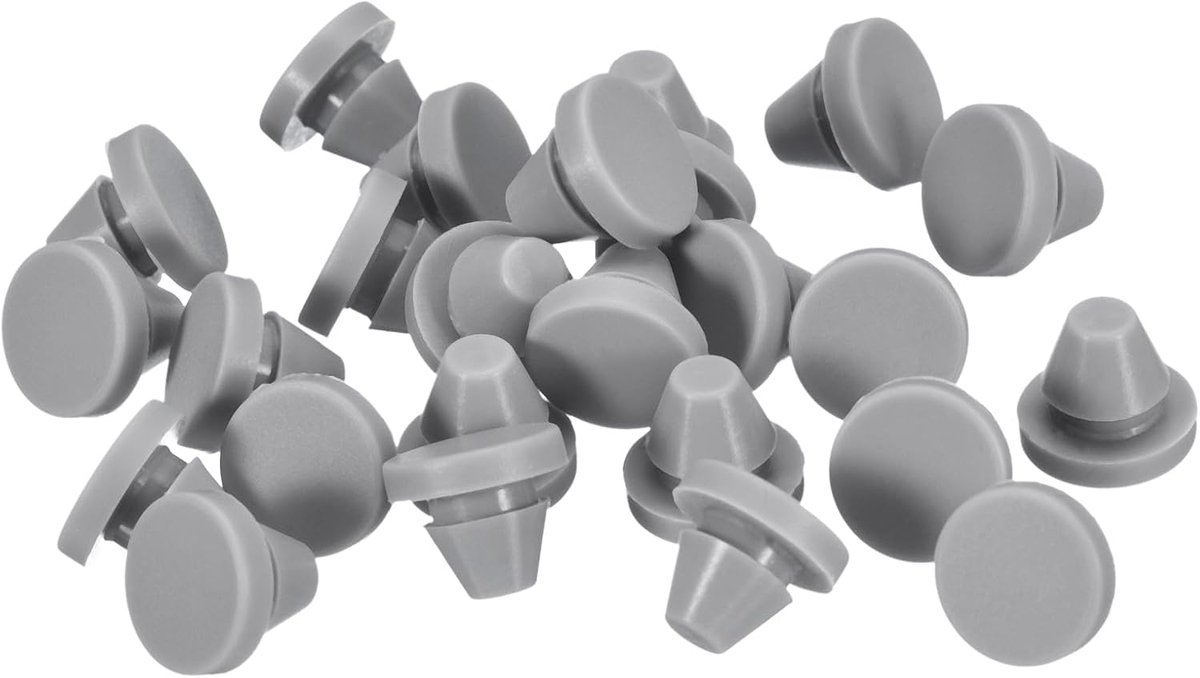 Glazen Tafel Bumpers - Grijs Rubberen Meubel Buffers met Pin - Antislip en Schokabsorberend - Zachte Siliconen Beschermers - 25 stuks - van Imperatoris