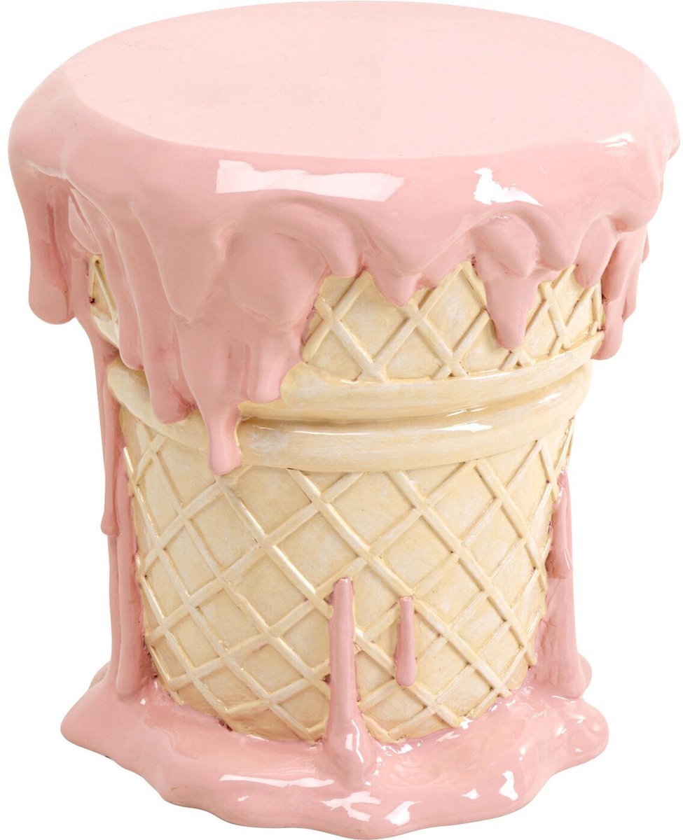 Kruk ijs 38cm roze Kare Design