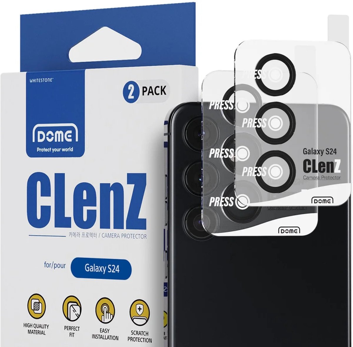 Whitestone Camera EZ Camera Protector Geschikt voor Samsung Galaxy S24