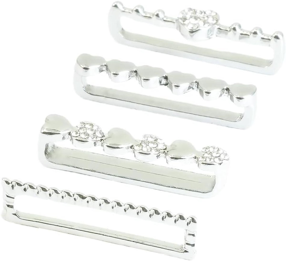 Horlogeband met Metalen Decoratieve Ringen en Charms - Sieraden voor Horlogeband Breedte 20-21 mm - Stijlvolle Accessoire met Decoratieve Elementen