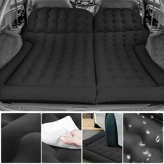 Opblaasbaar Auto Matras - Auto Luchtbed - Achterbank en Achterbak - Tweepersoons Automatras - Kampeer Luchtbed voor Reizen - Zwart — afbeelding 5