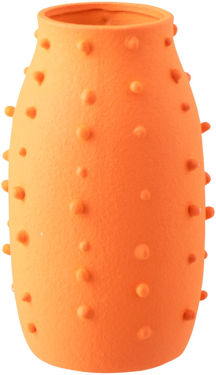 J-Line vaas Ruby Stippen - steengoed - oranje - small