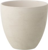 J-Line bloempot Rond - keramiek - wit - medium
