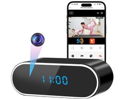 Spy Camera Klok Slimme 24/7 Huisbeveiliging – Verborgen WiFi Spionage Camera Met Bewegingsdetectie HD Nachtzicht – Compact Design Met Live View & App Meldingen