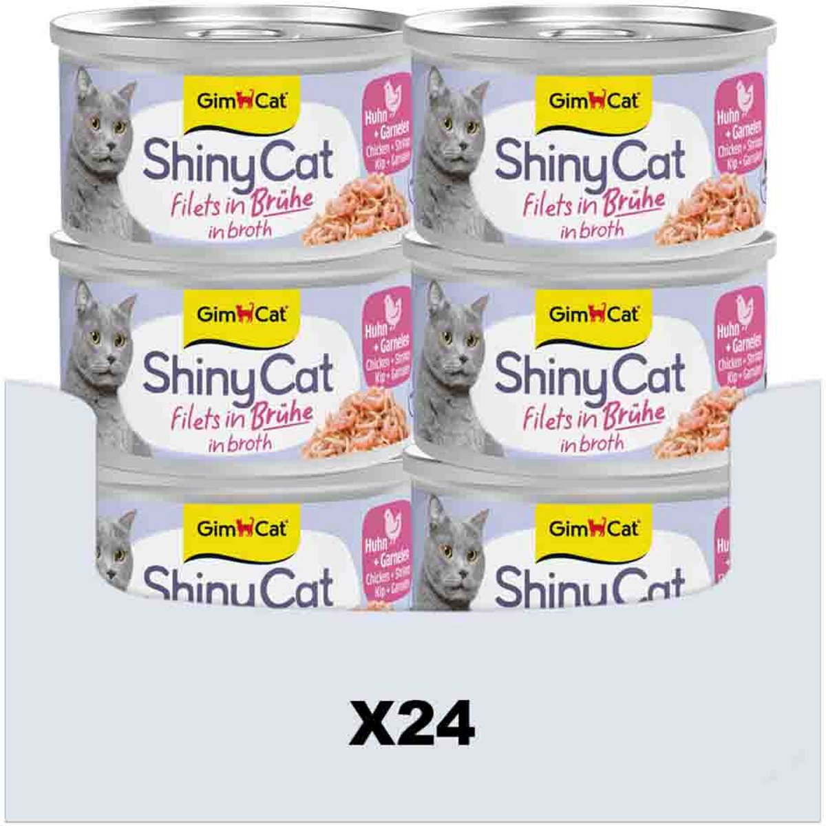 GimCat 70 g - GimCat ShinyCat Filets in jelly kip + garnalen