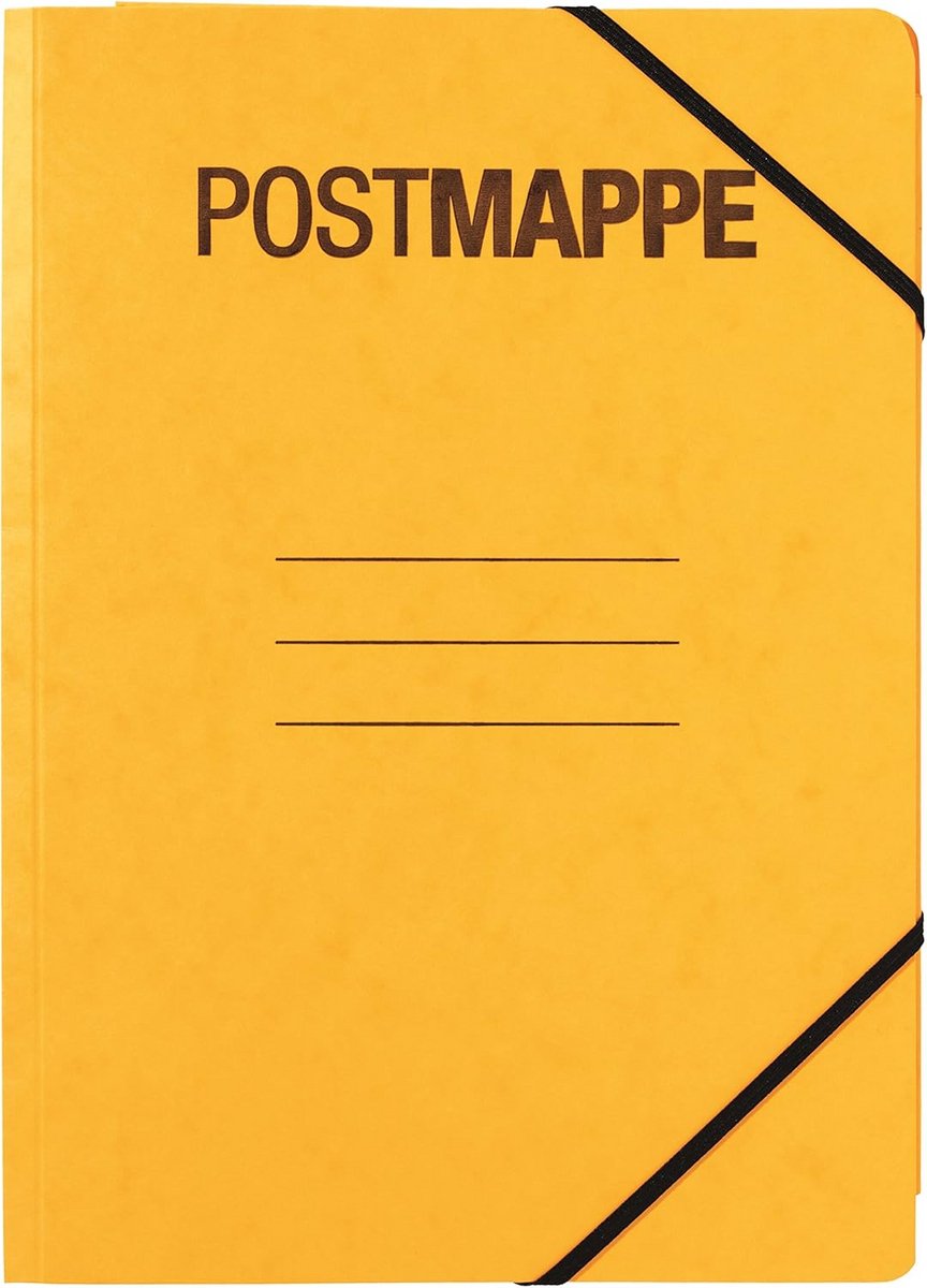 Postmap A4 Geel Duurzaam Persspan met Elastiek
