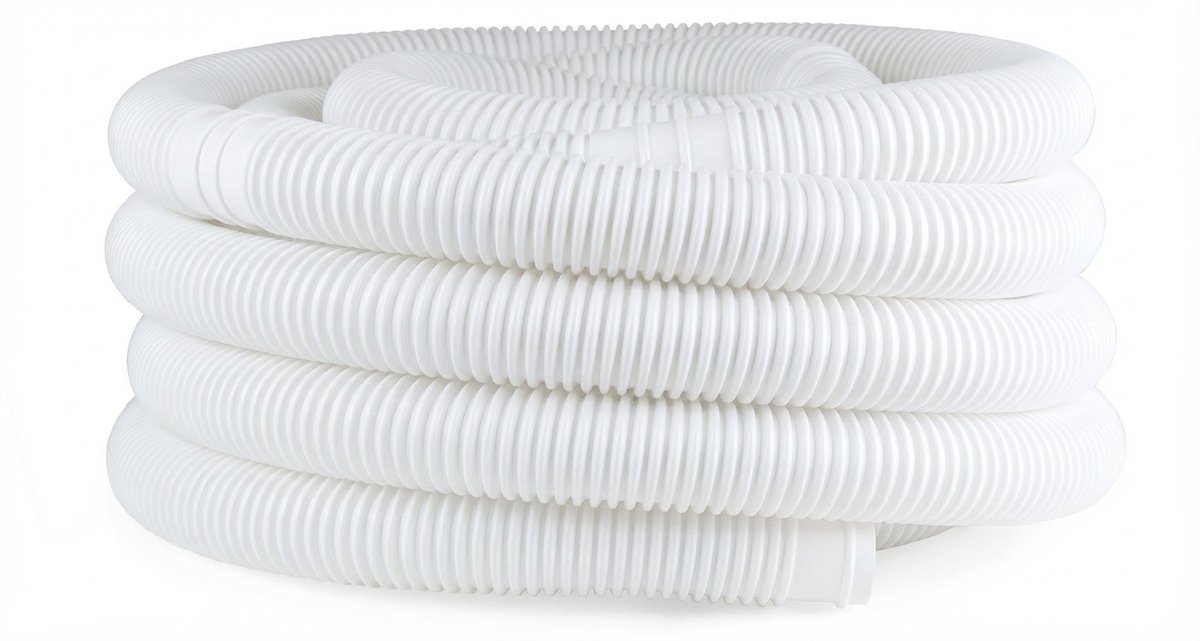 Zwembadslang 32 mm - 4 meter - Wit