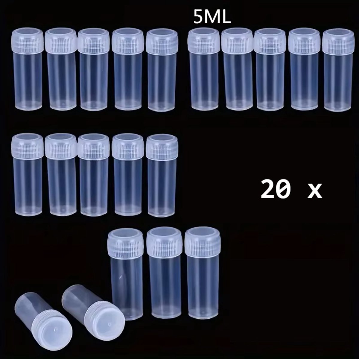 hobbypotjes Transparante 5 l - Mini Plastic Containers (20 stuks)