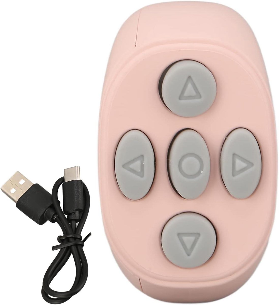 Allecto - Elektronische Draadloze Media Knop - Afstandsbediening Selfie Control - Roze - Draagbare Camera Afstandsbediening Sluiter - Bluetooth Page Turner - Geschikt voor Camera Modellen.