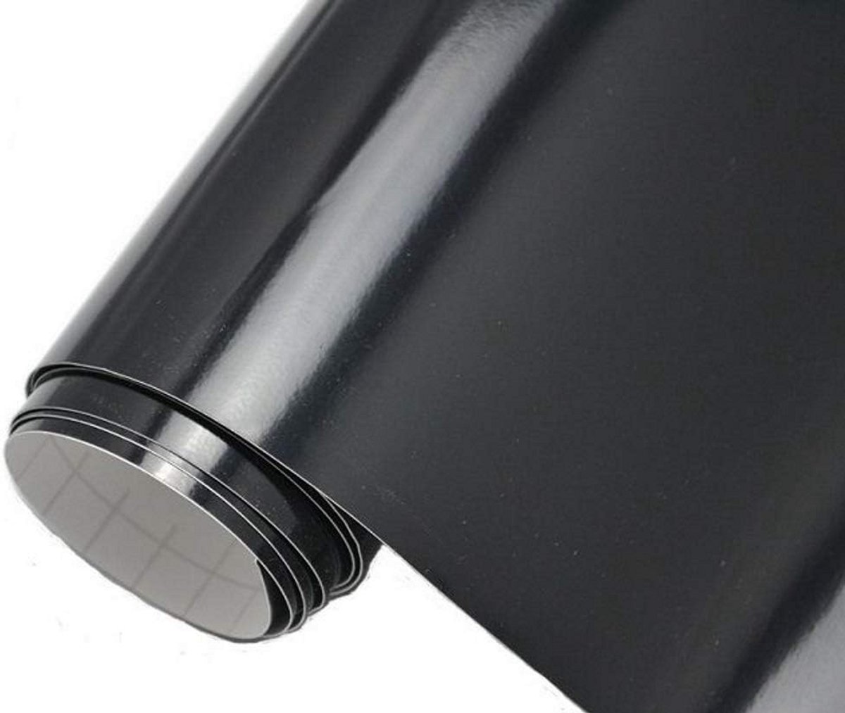 Glanzend Zwarte Autofolie 30x150 cm - Bubbelvrije Luchtkanaal Folie