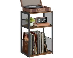 Ohana DT - Platenkast - Platenspeler Meubel - LP Opbergsysteem - 100 Platen - Eenvoudige Montage - Multifunctioneel - 3 Niveaus