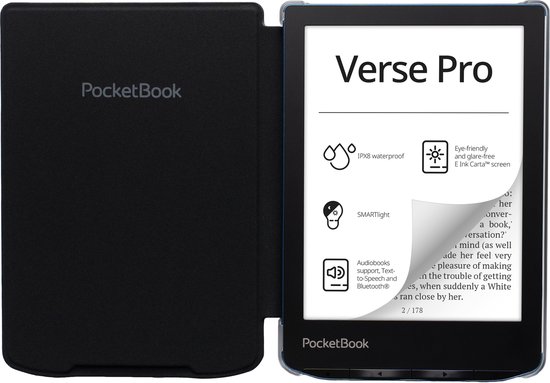 PocketBook Verse - E-reader - Mist Grey - Met Transparant Zwart Hoesje - Voordeelbundel van Merkloos — afbeelding 4