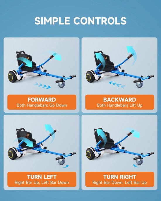 Verstelbare Zit voor Hoverboard - Compatibel met Diverse Wielmaten — afbeelding 5