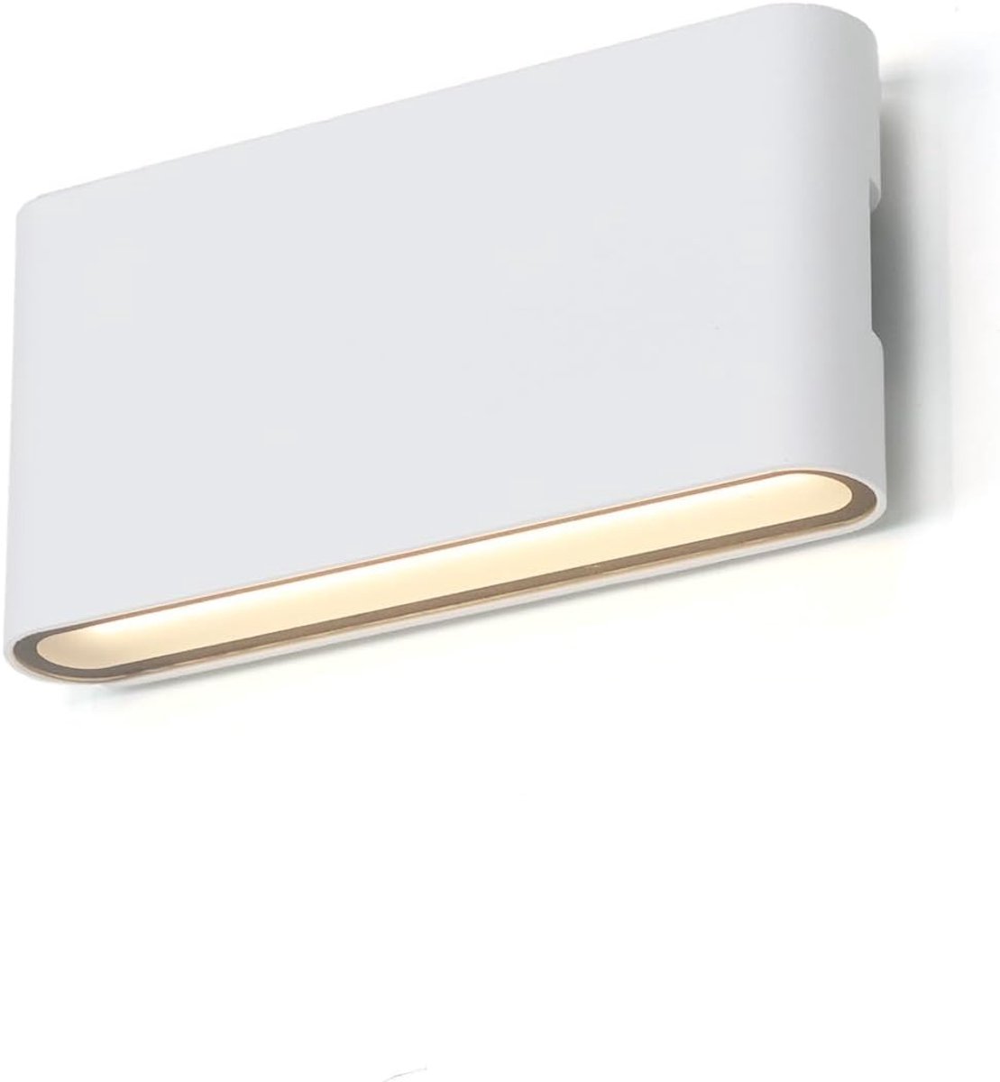 Moderne LED Wandlamp Aluminium Wit 12W - Warm Licht Binnen/Buiten IP54