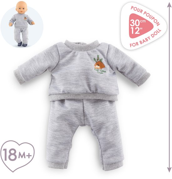 Corolle poppenkleding joggingpak grijs 30cm - accessoire poppen. — afbeelding 4