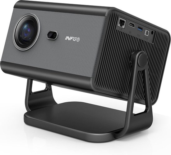 4K Smart Projector 600 ANSI Lumen Android TV 12 Netflix WiFi Bluetooth 5.3 HDR Dolby Audio Beamer