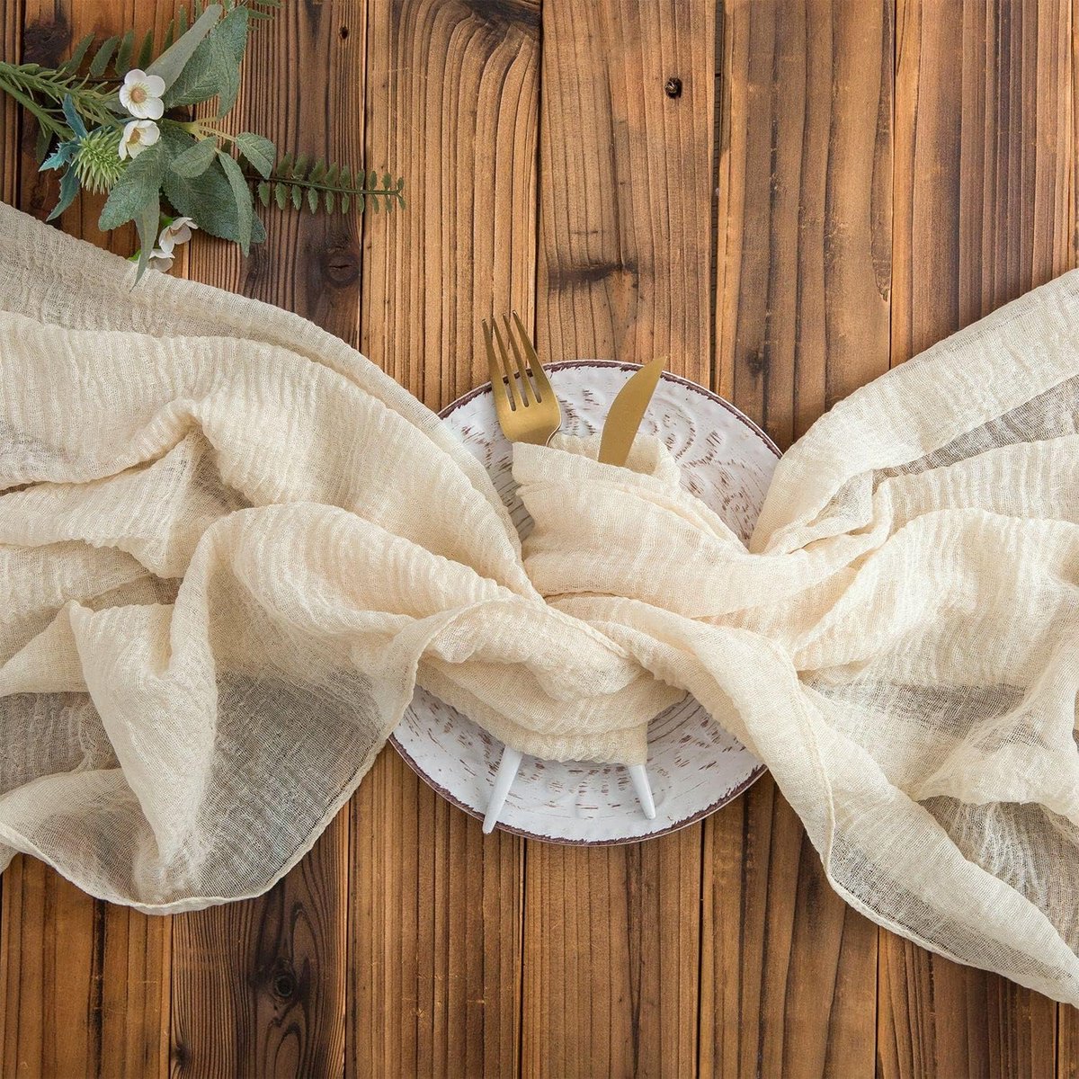 Lange Mousseline Tafelloper van Kaasdoek voor Feestelijke Decoratie