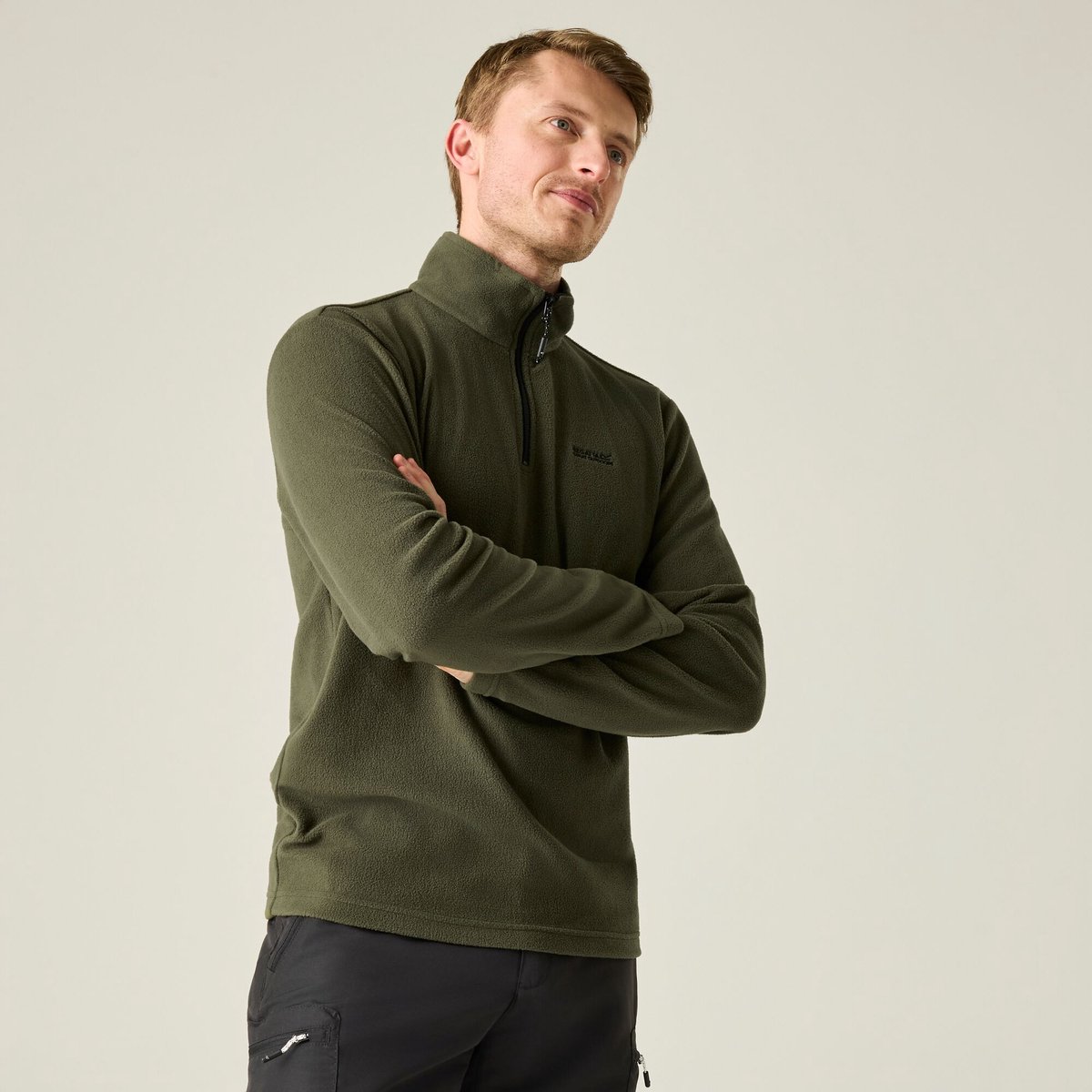 Thompson lichtgewicht fleece wandelvest met halve rits voor heren Grenate