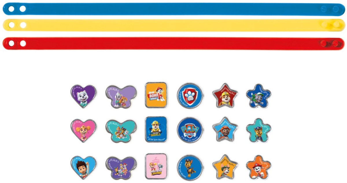 PAW Patrol speelgoed - 3 schuif armbandjes maken met 18 bedels Totum knutselset sieraden - junior meisjes en jongens vanaf 3 jaar — afbeelding 12