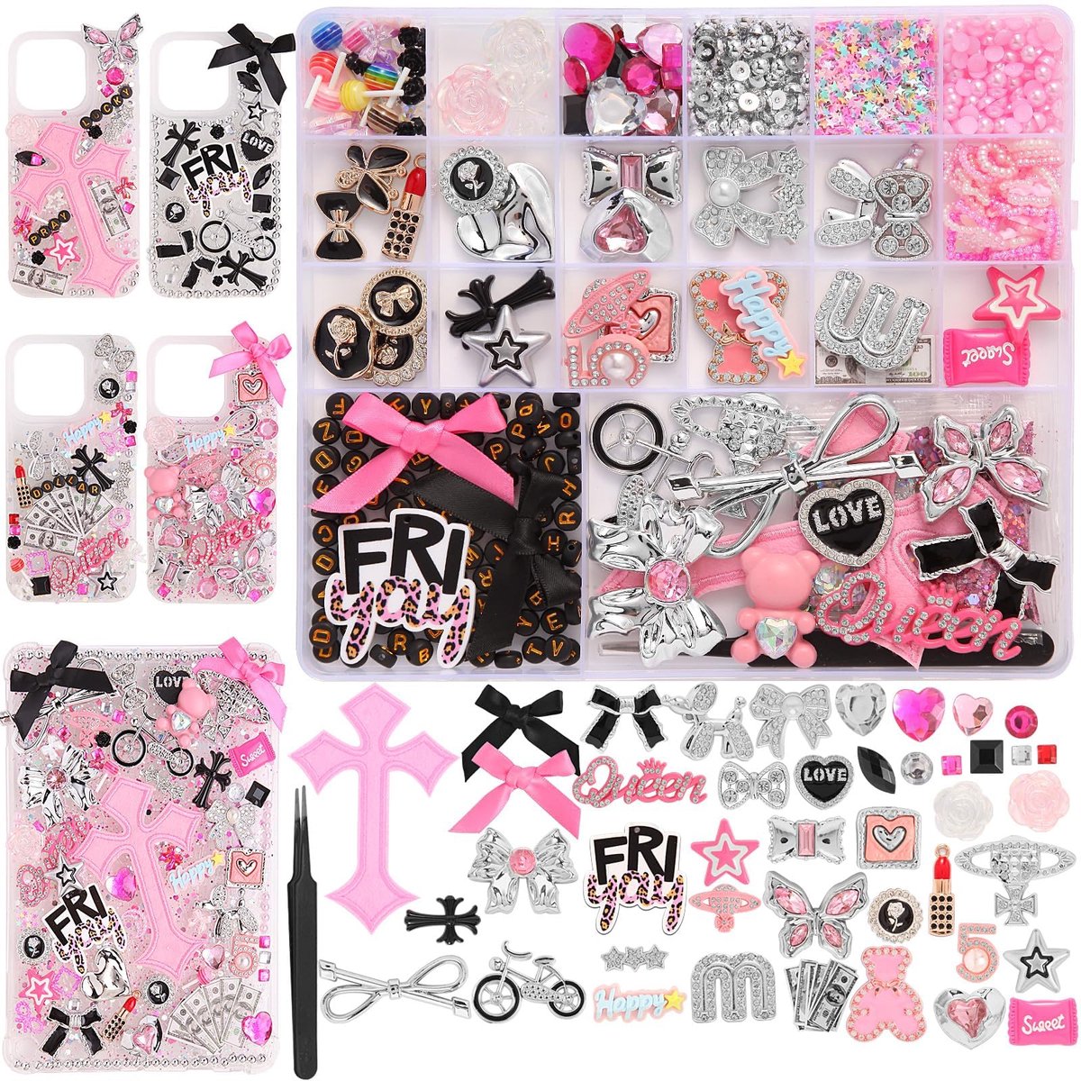 DIY Accessoireset voor Mobiele Hoesjes - 2380 Delige Creatieve Decoraties