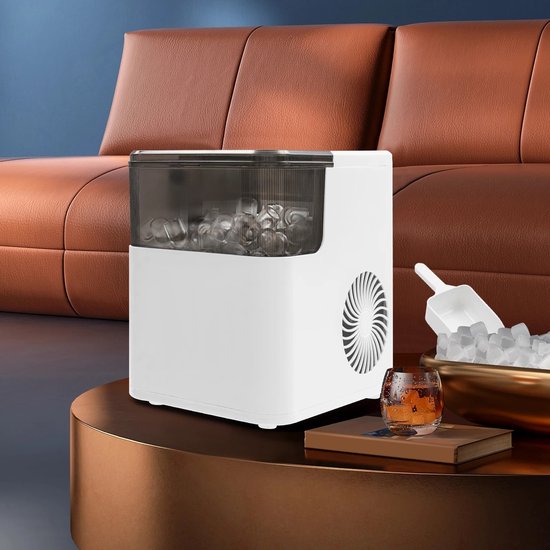 ACEP 165W ijsmachine - Ijsmachine - Wit - Voor 12kilo ijsblokjes - 165W - Ijsblokjesmakers - Zelfreinigend - 1.4L van Merkloos — afbeelding 4