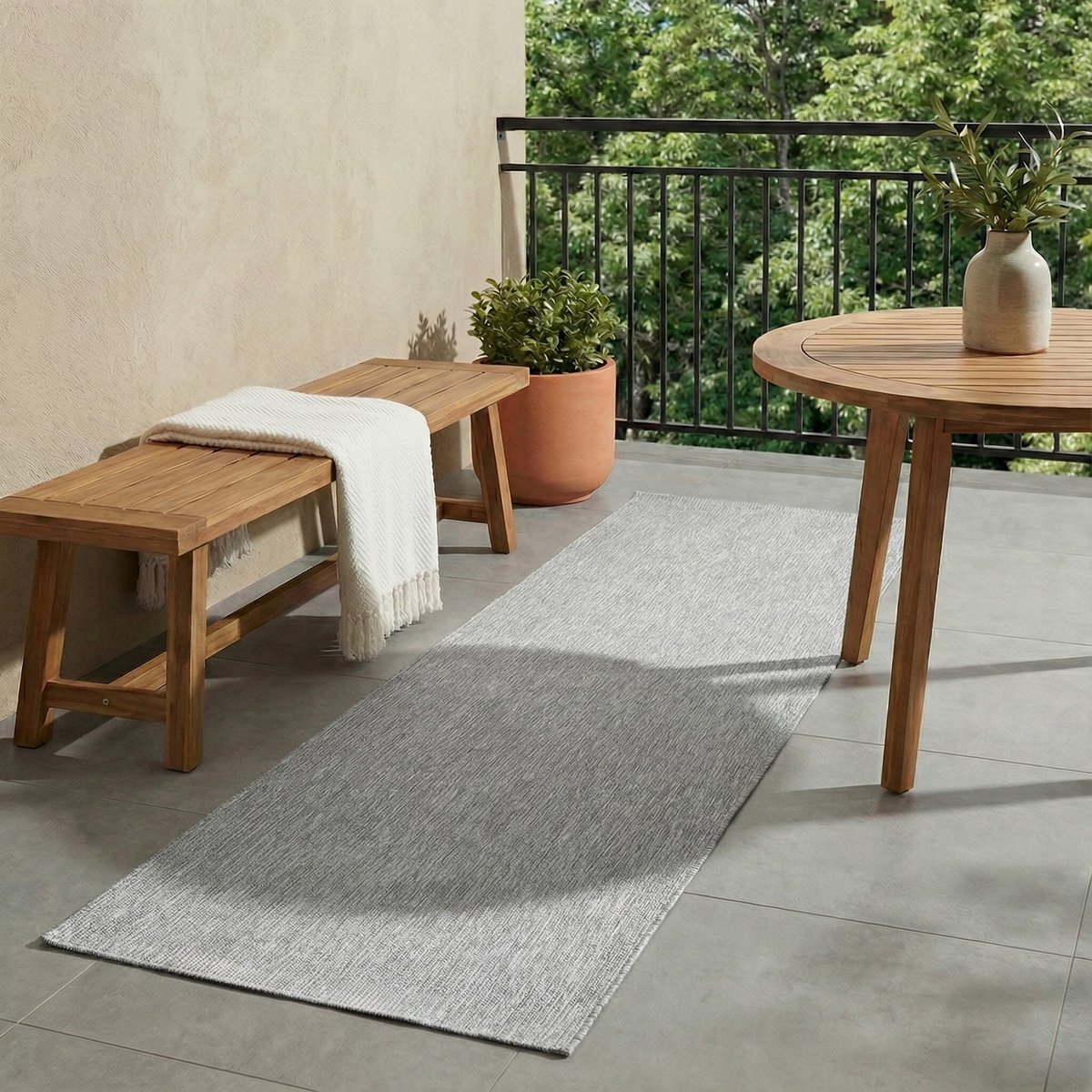 NATURL. Balkonkleed - Costa Grijs - 80x200cm