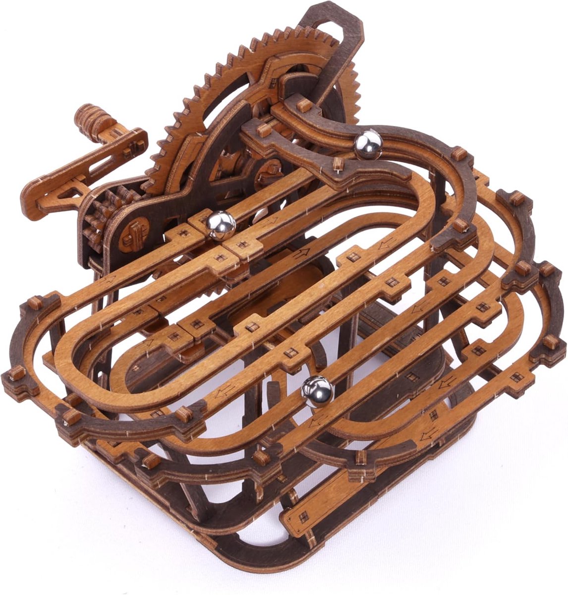 3D Houten Puzzel Knikkerbaan - Mechanisch Modelbouw Pakket voor Volwassenen