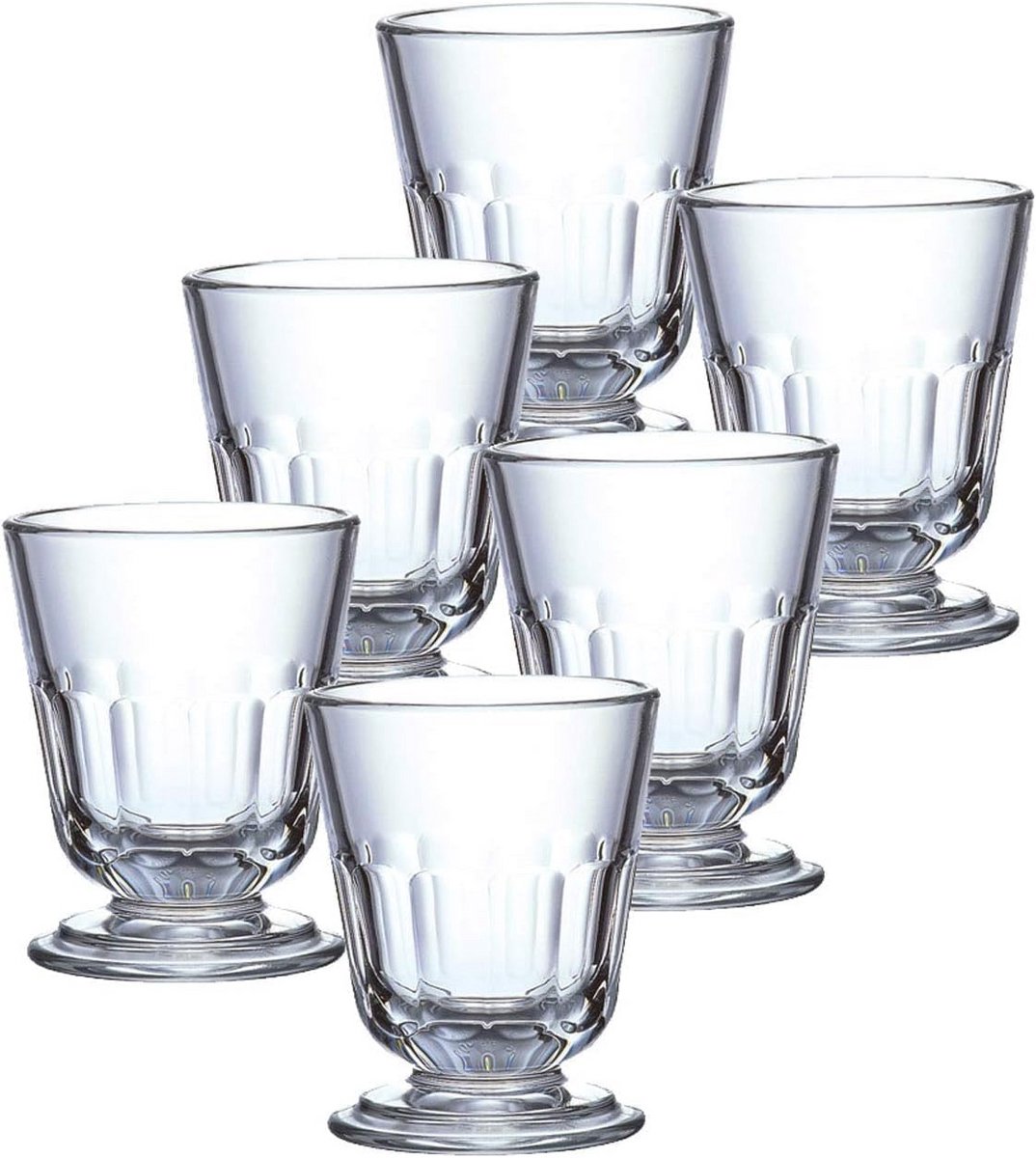Set van 6 Perigord Glazen Bekers Zilver 23 cl - Dagelijks Gebruik