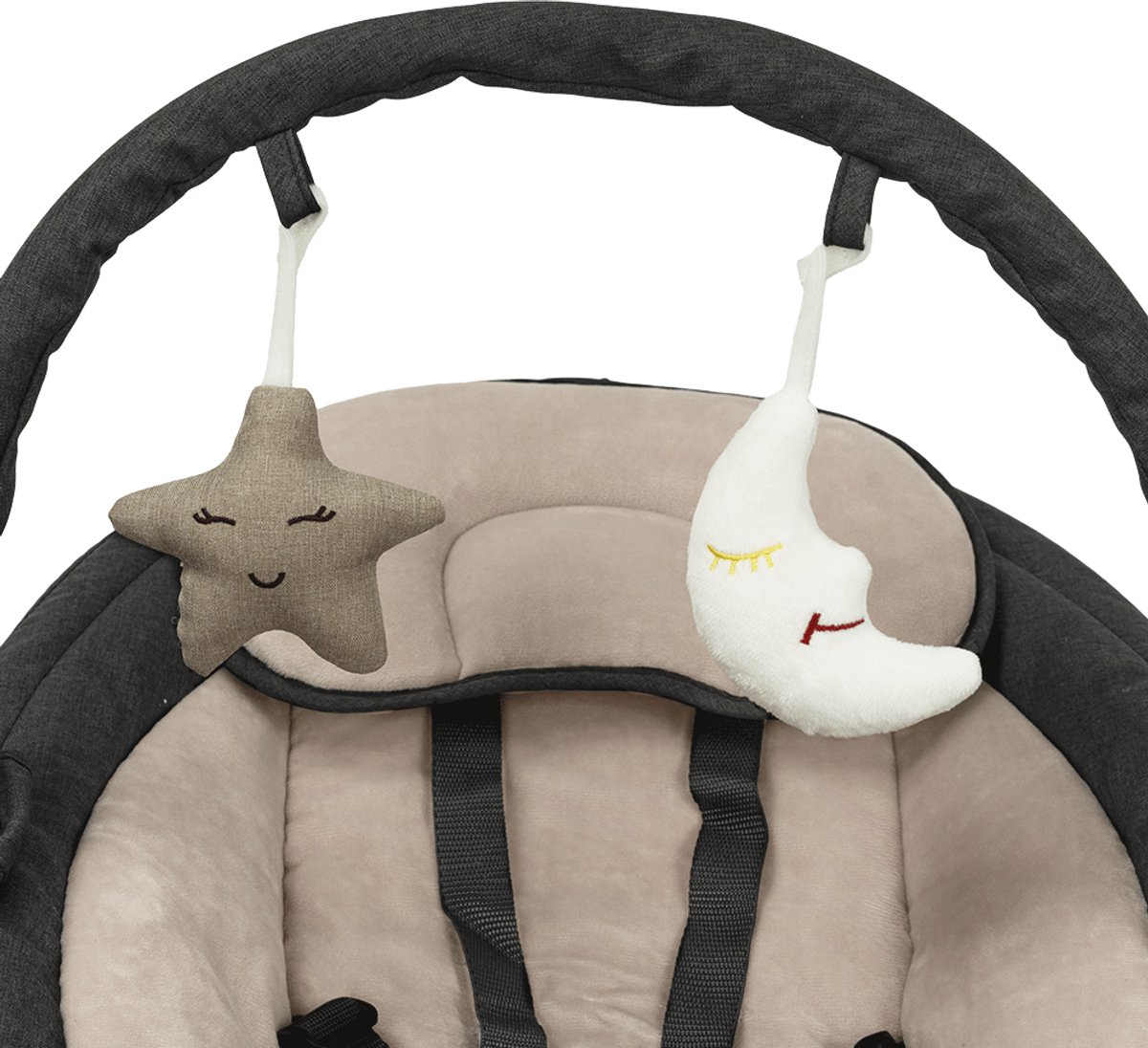 Novi Baby Nola Swing Wipstoel - Schommelstoel - Bouncer - Zwart Melange/Beige – foto 8