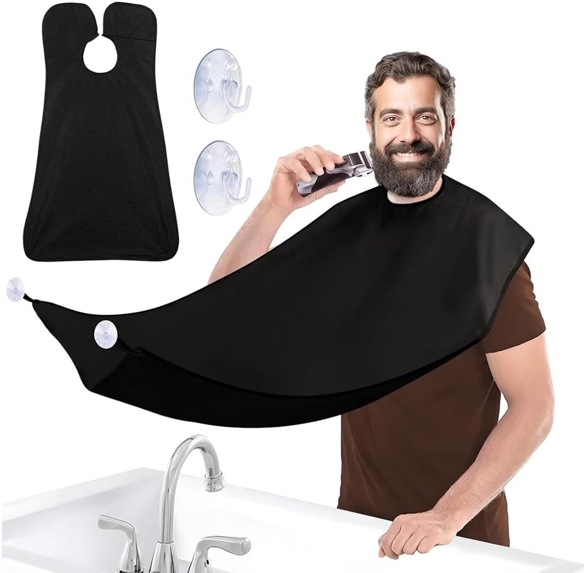 Waterdicht Scheerschort met Zuignappen voor Schone Badkamer