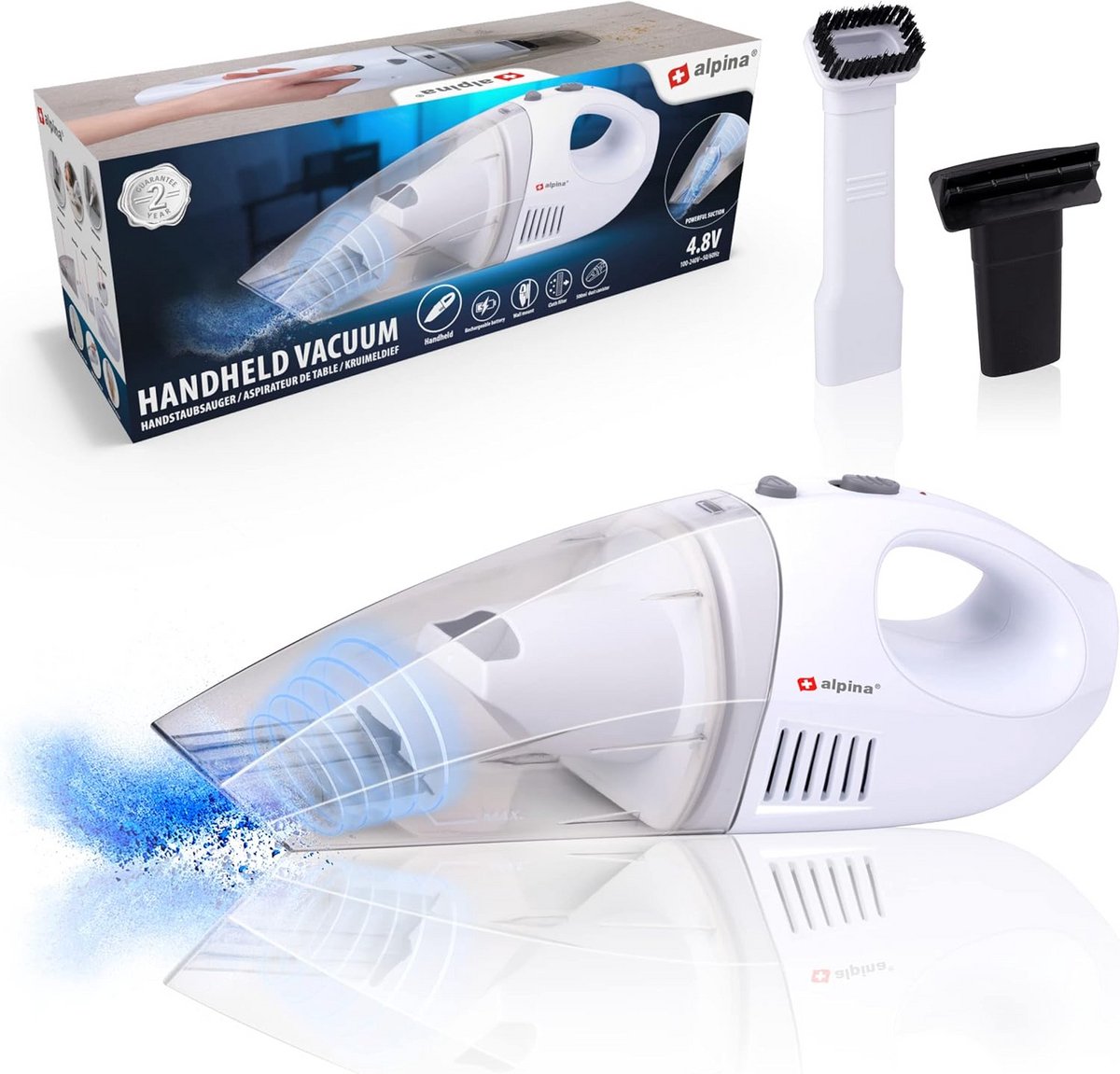 Draadloze Oplaadbare Handstofzuiger 30W - Krachtig Kruimeldief met Wandhouder