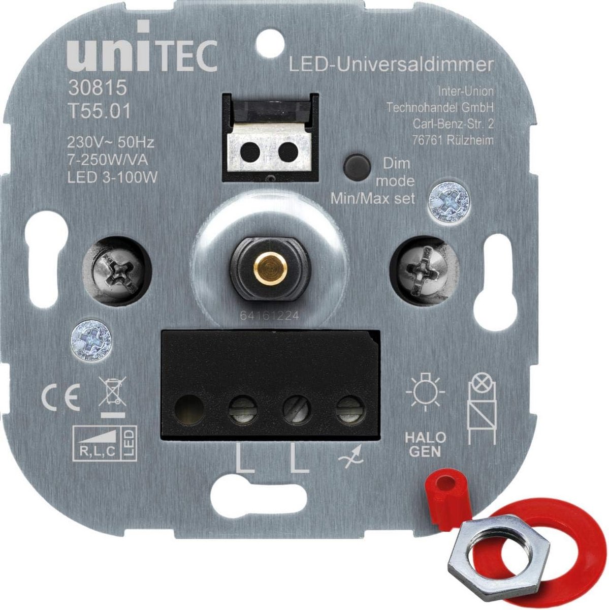 Universele LED Dimmer 230V Inbouw Geschikt voor Alle Soorten Lampen