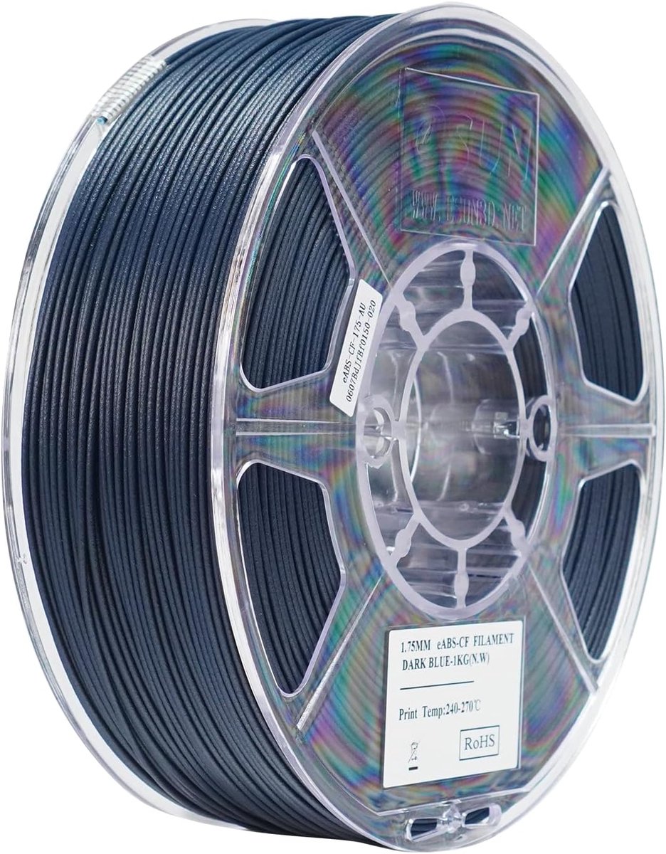 Koolstofvezel Gevuld ABS Filament 1.75mm voor 3D Printers - Donkerblauw 1KG