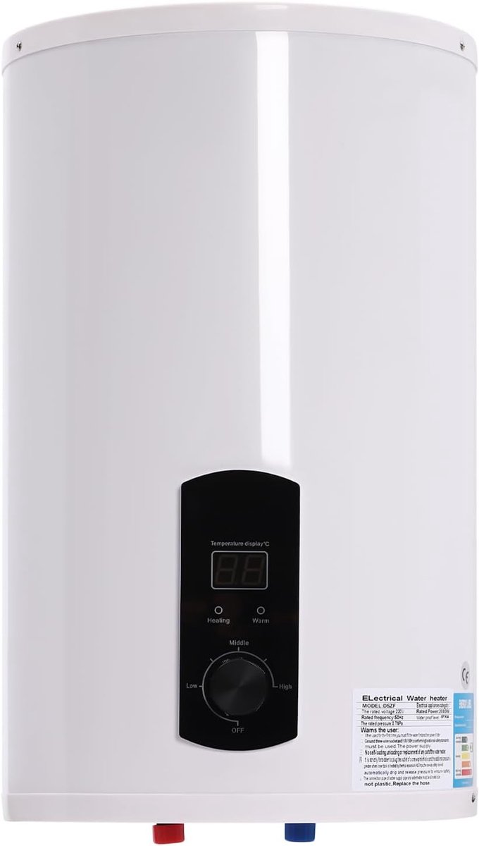 Elektrische Boiler 30 Liter voor Wandmontage met Douche Set