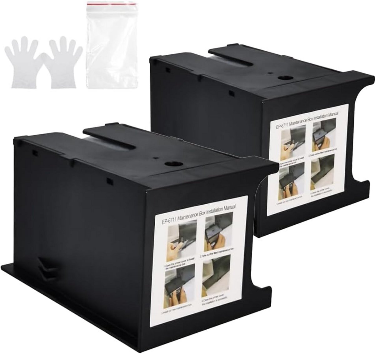 2 Stuks Inkt Onderhoudsdoos - Compatibel met Diverse Printers