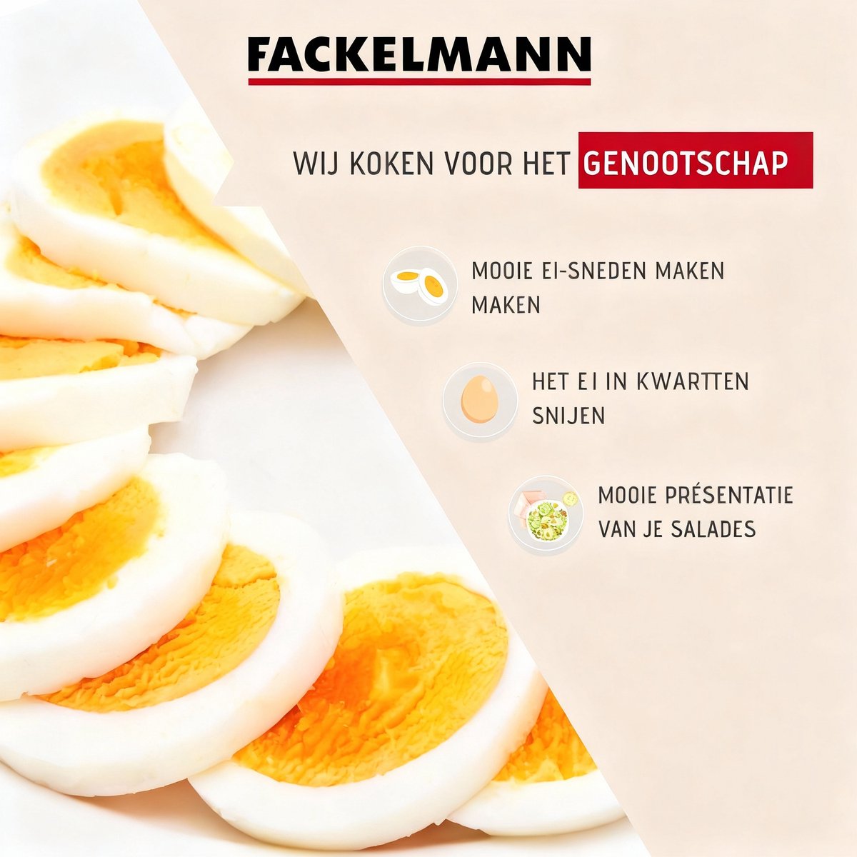 Hardgekookte eierknipper afgerond Fackelmann Basic