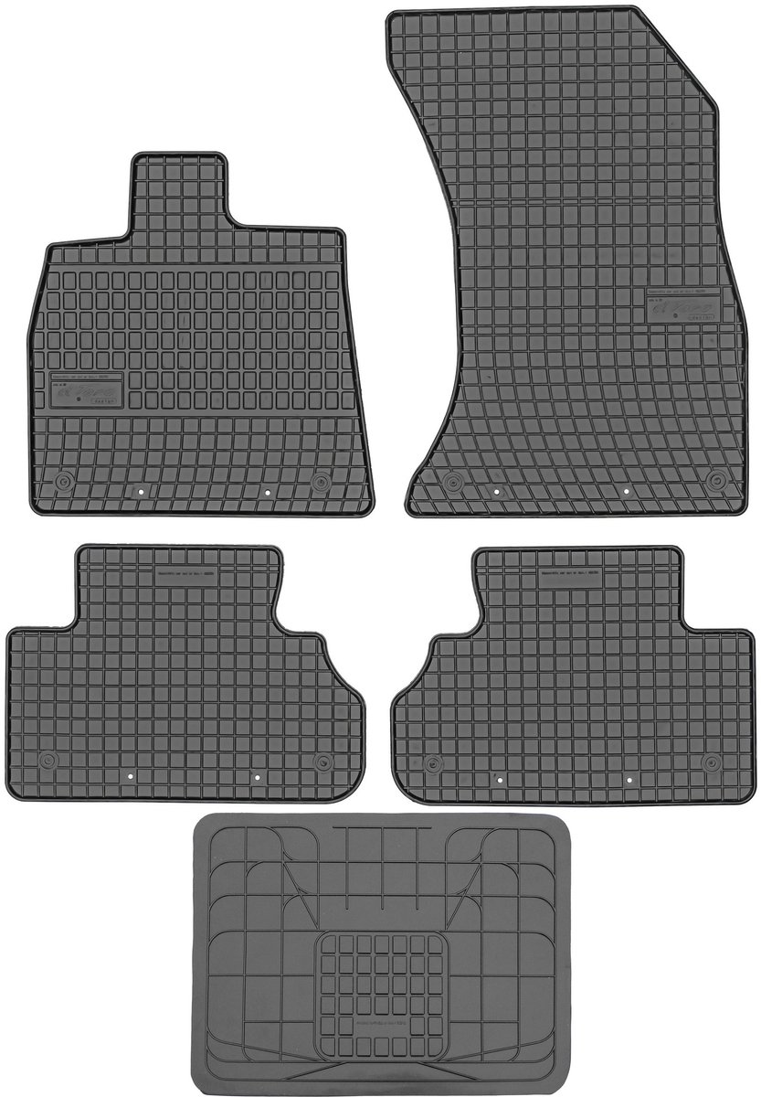 Frogum Serie - Rubber Autovloermatten - Audi Q5 II - Zwarte Kleur - Geurloos