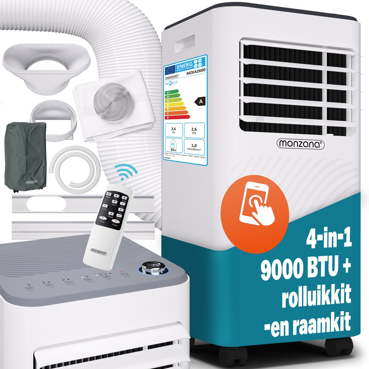 DEUBA Mobiele Airco 9000BTU 4in1 met App voor 25-30m² - DEUBA GmbH & Co. KG - €241,95