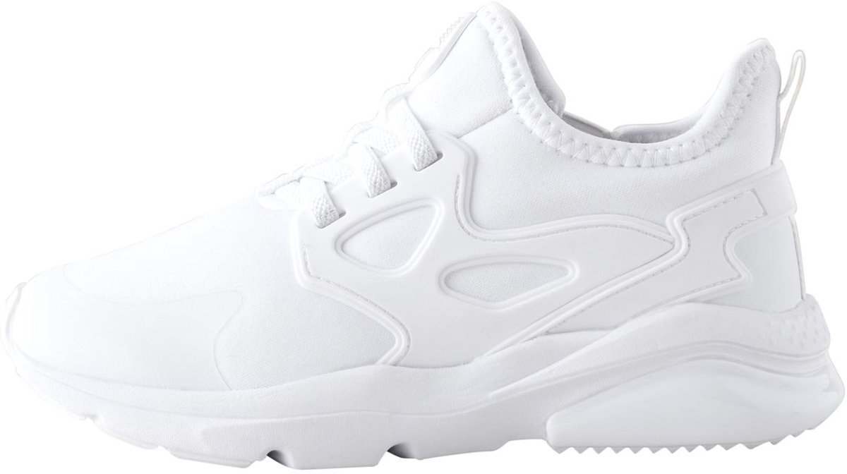 Next - Jongens - Elastische vetersneakers met brede pasvorm - Wit