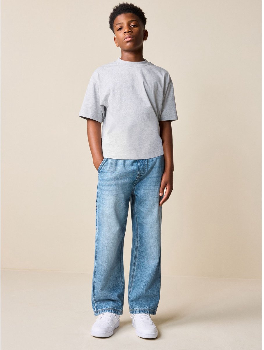 Next - Jongens - Denim carpenter jeans met elastische taille - Blauw