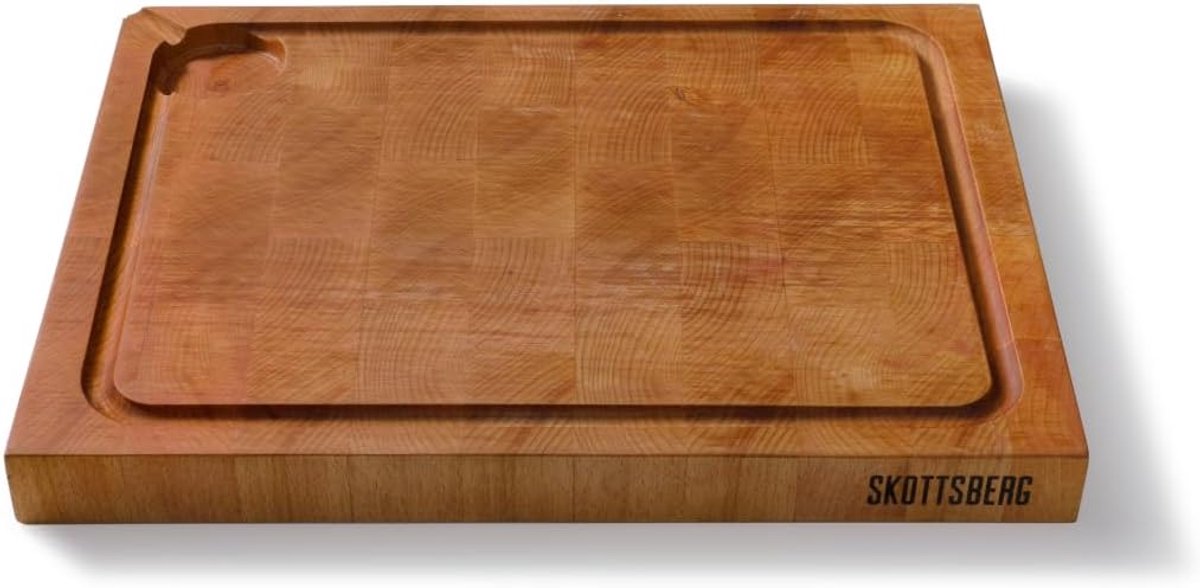 Houten Snijplank met Sapgoot en Handvatten – 39x30 cm Dorpenhout