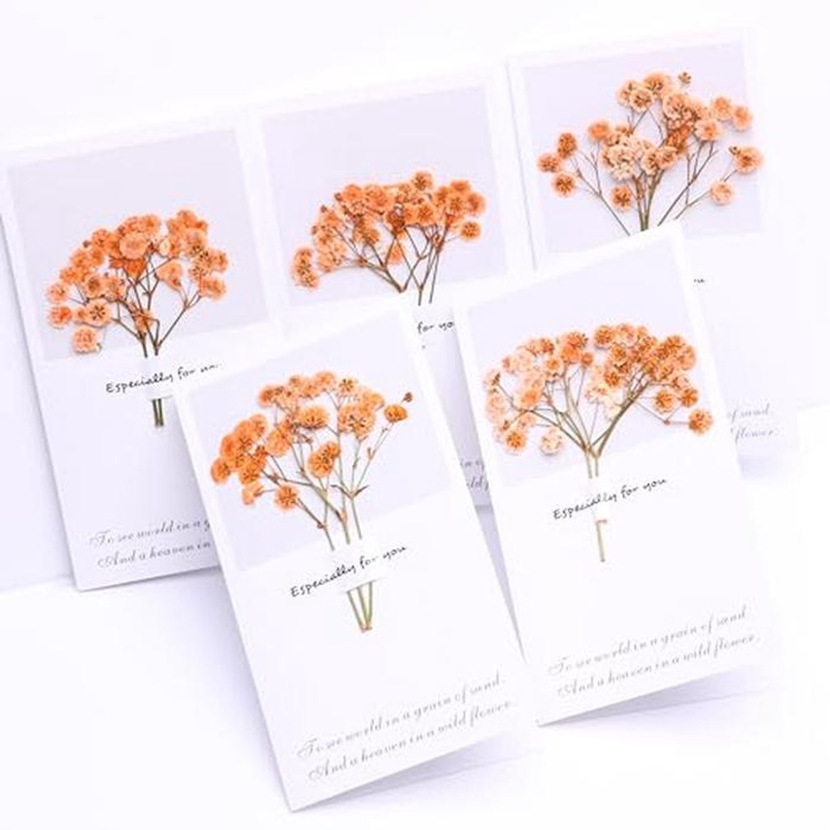 Mini gedroogde bloembundels voor bruiloften en feestjes - Set van 5
