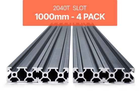 Groeven In Rails VEVOR 4-delige set van 1000 mm aluminium profielen met T-groeven, 2040 ...
