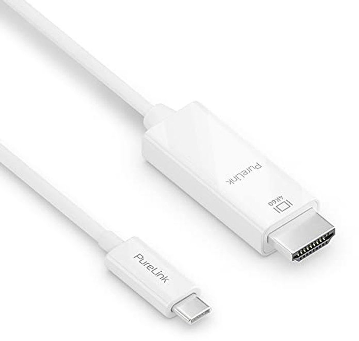 PureLink USB-C naar High Speed HDMI-kabel, 4K Ultra HD 60Hz, vergulde stekkercontacten, 2,00m, wit